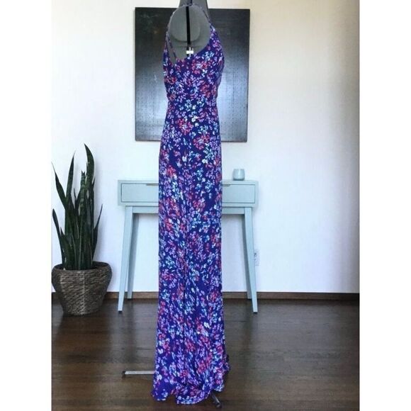 NEW Parker Women’s Extra Small Sweet Pea Floral Print Halter Maxi Dress - Picture 4 of 9